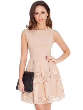 Alfani Dresses Alfani Tiered
Lace Trim Dress  Peony new size M.  #5